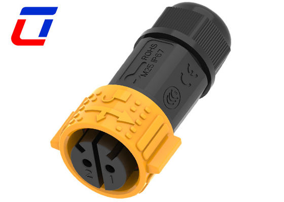 Alta tensione 600V IP67 connettore di alimentazione impermeabile 2 pin per apparecchiature elettriche