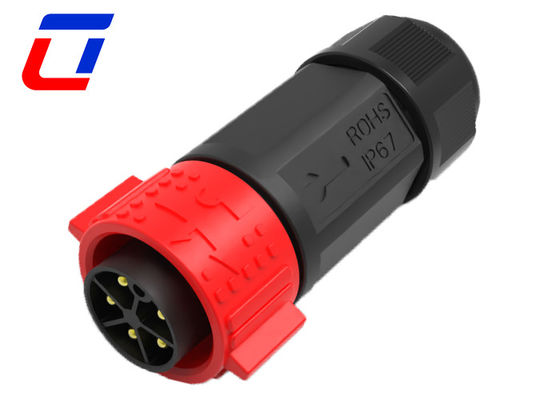 IP67 impermeabile a 5 pin maschio femmina connettore corrente alta nominale 30A con blocco a spinta