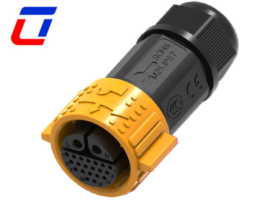 2 pin Power Waterproof Cable Connector 20 pin Outdoor Electrical Cable Connectors