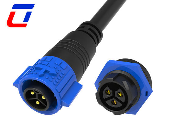 M19 LED 3 pin connettore impermeabile cavo maschio connettore montato pannello femmina 20A