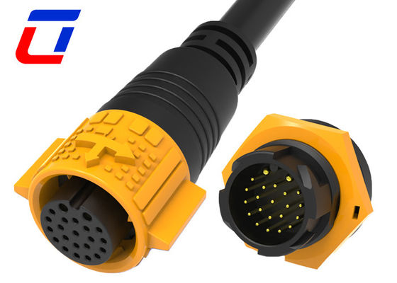 Multi Pin 2+20 Waterproof Plug Socket Cable Connector 2 Pin Push Lock Rapido rilascio