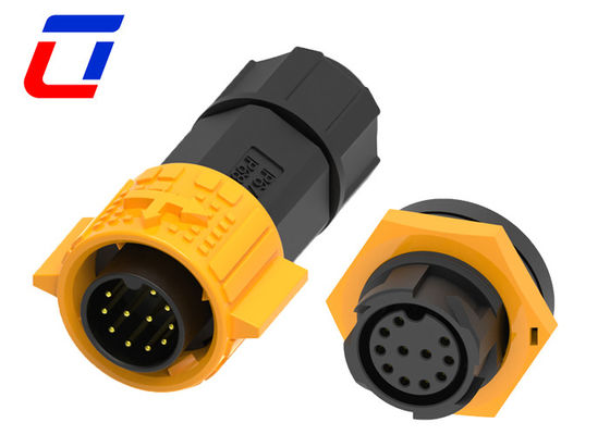 IP67 5A Connettore esterno a 11 pin maschio e femmina Blocco a spinta impermeabile 300VAC M19