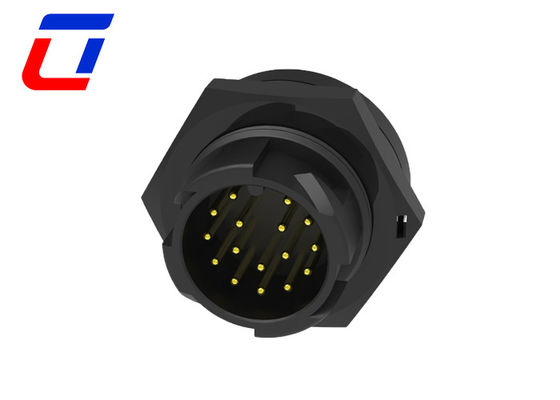 18 Pin Push Lock connettore idraulico per dati connesso circolare montato sul pannello maschile