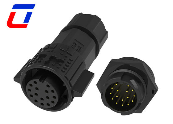 18 Pin Push Lock connettore idraulico per dati connesso circolare montato sul pannello maschile