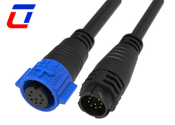 Cable di presa maschile femminile 8 pin connettore impermeabile IP67 M19 con blocco a spinta