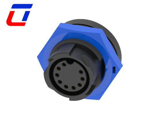 9 pin maschio 12 volt connettori a filo impermeabile M19 connettore a paratia femminile