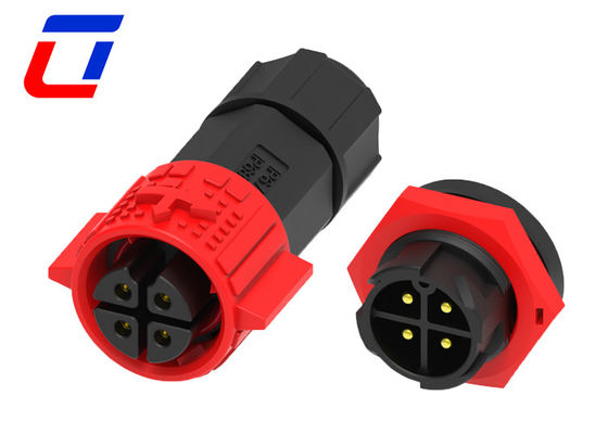Femminile cavo rotondo 4 pin cablaggio di collegamento a prova d'acqua pannello di montaggio M19 Push Locking