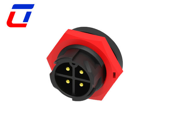 Femminile cavo rotondo 4 pin cablaggio di collegamento a prova d'acqua pannello di montaggio M19 Push Locking