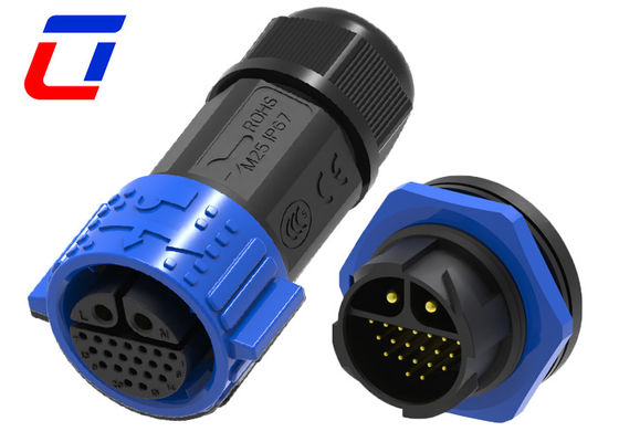 30A 3 pin 600V Circolare connessione del filo a rilascio rapido impermeabile maschio a femmina