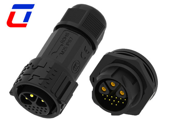 30A 3 pin 600V Circolare connessione del filo a rilascio rapido impermeabile maschio a femmina