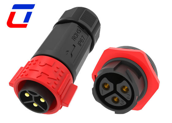 30A 3 pin 600V Circolare connessione del filo a rilascio rapido impermeabile maschio a femmina