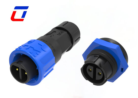 Connettore di alimentazione circolare a 2 pin M16 10A 300V, maschio femmina, impermeabile