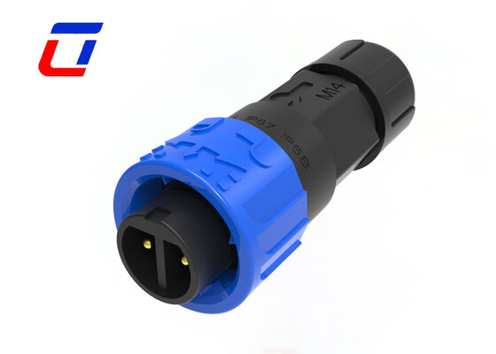 Connettore di alimentazione circolare a 2 pin M16 10A 300V, maschio femmina, impermeabile