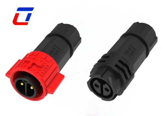 PA66 M19 2 Pin Waterproof Connectors 20A  Industrial Power Connector