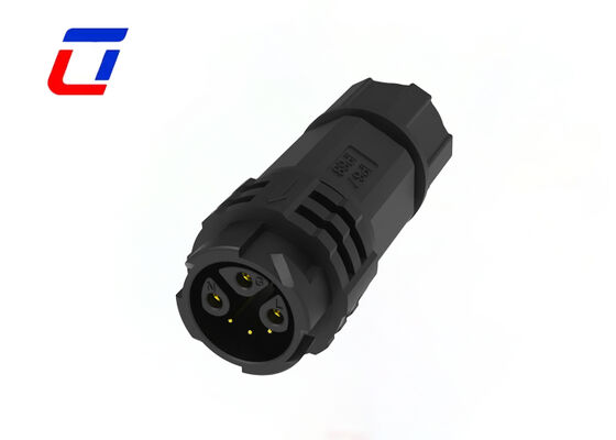 M19 3 Power 3 Signal Multi Pin Wire Connector Impermeabile all'aria aperta Push Lock