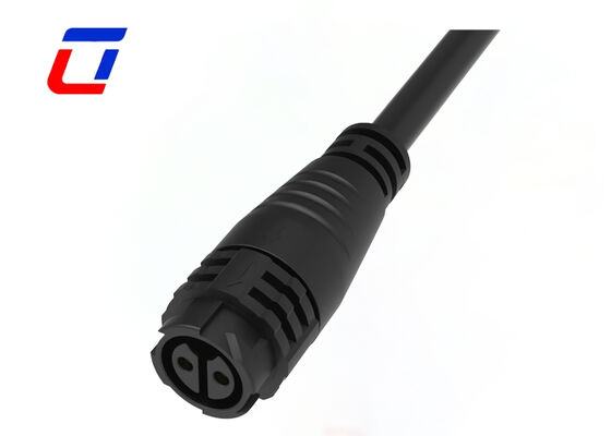 IP67 connettore del cavo di alimentazione impermeabile M19 connettori di blocco a spinta a forma gialla 2Pin