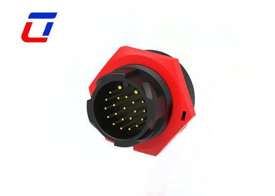 Collettore a prova d'acqua rotondo M19 Multi Pin 2+20 Pin IP67 Collettori a filo placcato oro