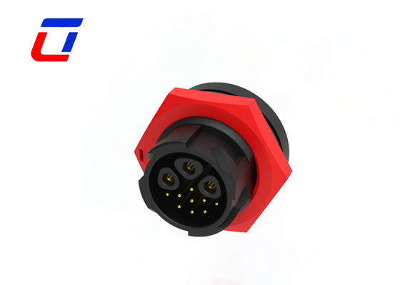 3+9 Pin M19 Industrial Plug Socket Plastic PA66 Waterproof Power And Data Connector