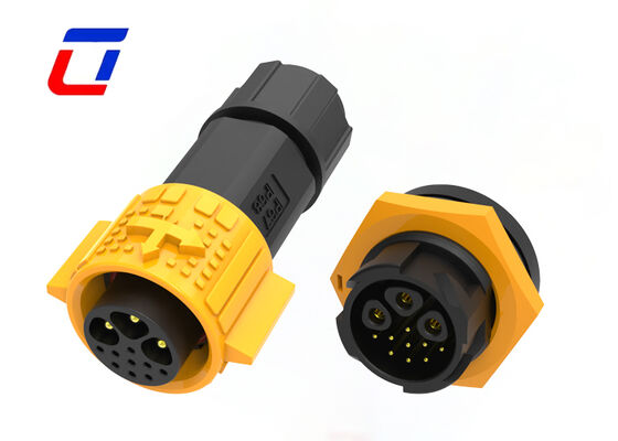 3+9 Pin M19 Industrial Plug Socket Plastic PA66 Waterproof Power And Data Connector