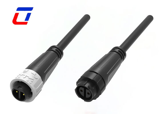 Connettori elettrici a bloccaggio rapido 10A M16 a 2 pin, connettore di alimentazione impermeabile per esterni