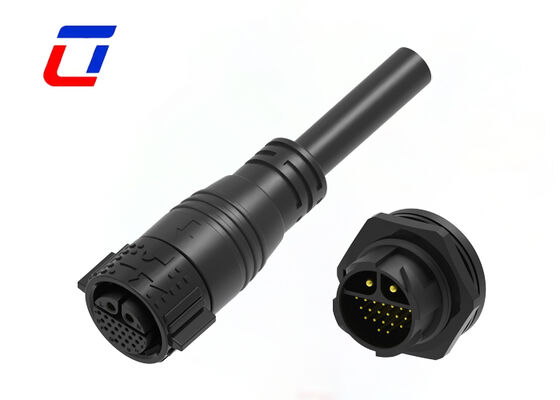 Connettore di segnale di alimentazione M25 2+20 Pin IP67 20A+5A Connettore da filo a scheda