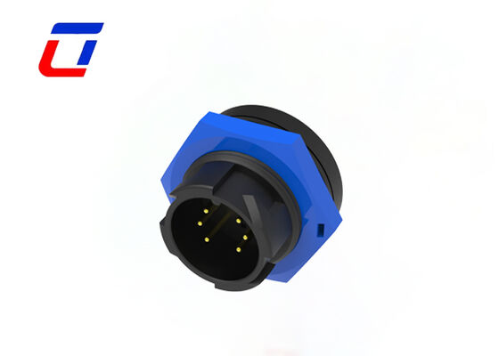 M19 6 Pin Connector Male Female Nylon Water Tight Wire To Board Connectors