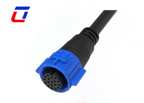 M19 Water Tight Wire Connectors 18 Pin Push Lock Connector IP67 Signal Transmission