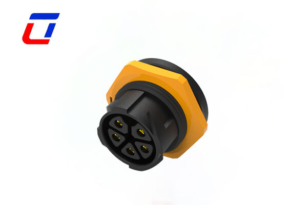 M25 5 Pin Panel Mount Connector Quick Nylon Electrical Plug Socket For Solar System