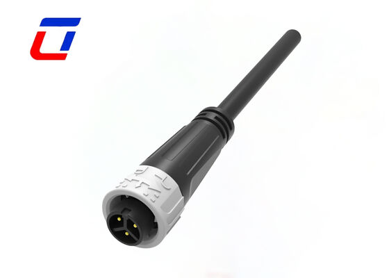 M16 3 Core Waterproof Cable Connector DC Quick Lock Brass Power Connectors placcati in oro