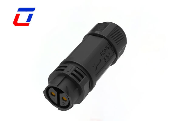 50A M25 High Current Power Connectors Nylon IP67 Connector 2 Pin Wire To Wire