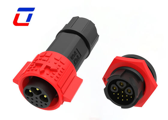 M19 Waterproof Plug And Socket Connector 3 Pin 9 Pin Waterproof Quick Lock Connector