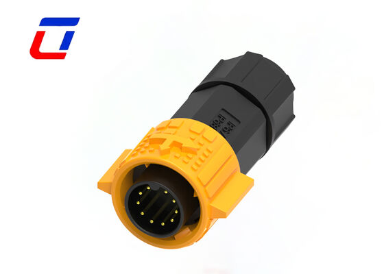 300V M19 10 pin connettore di pannello impermeabile di plastica PA66 Push Pull Data Connectors
