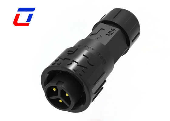 M16 3 Core Waterproof Cable Connector DC Quick Lock Brass Power Connectors placcati in oro
