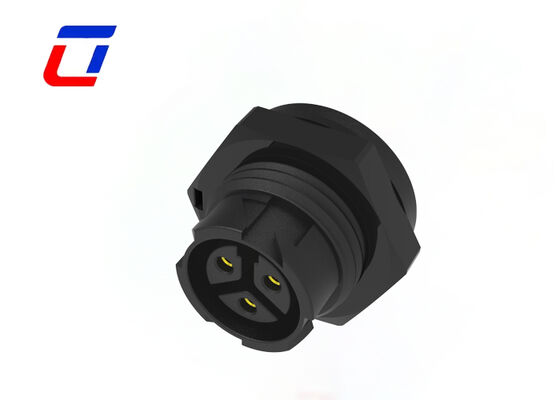 M16 3 Core Waterproof Cable Connector DC Quick Lock Brass Power Connectors placcati in oro