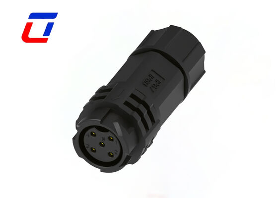 5 pin M19 Power Connector impermeabile in plastica PA66 20A maschio femmina Push Lock Connector