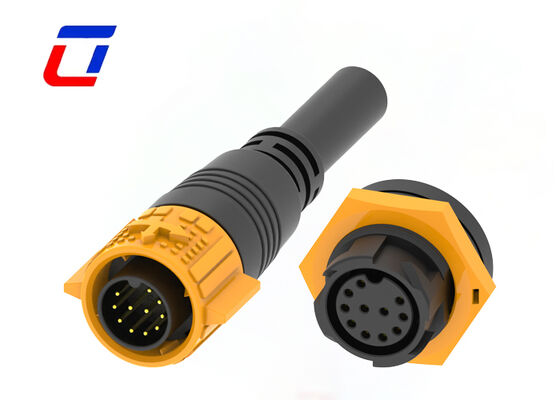 Connettori di segnale IP67 con chiusura rapida per montaggio a pannello circolare a 11 pin PA66 M19 impermeabili