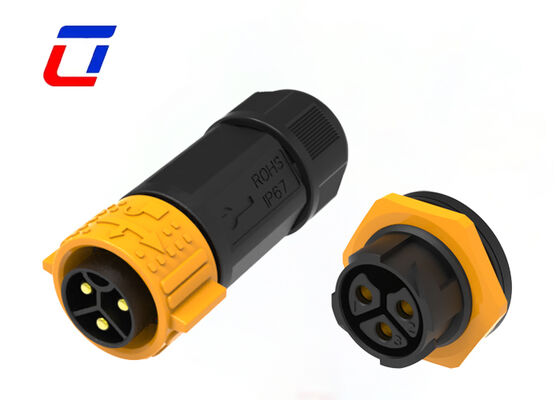 M25 3 pin 50A cavo-scheda connettore di alimentazione IP67 connettore impermeabile esterno a bloccaggio rapido