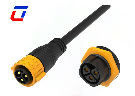 M25 3 pin 50A cavo-scheda connettore di alimentazione IP67 connettore impermeabile esterno a bloccaggio rapido
