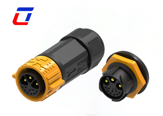 3+9 Pin M25 15+5A Connettore a pannello circolare montato per esterni