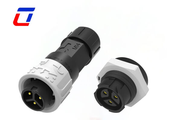 Connettori maschio femmina in plastica M16 a 3 pin 10A Connettore di alimentazione impermeabile con blocco push