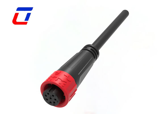 M16 IP67 Waterproof Molded Cable To Cable Connectors Push Lock 8 Pin Data Connector