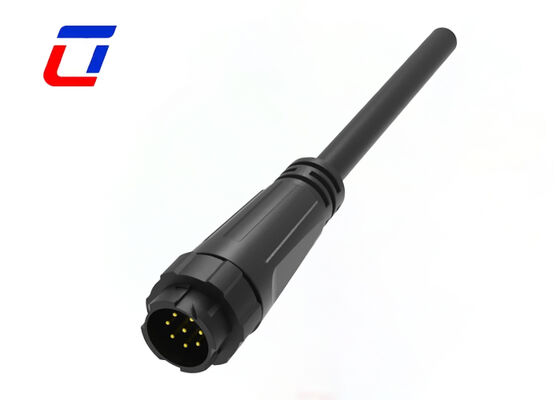 M16 IP67 Waterproof Molded Cable To Cable Connectors Push Lock 8 Pin Data Connector