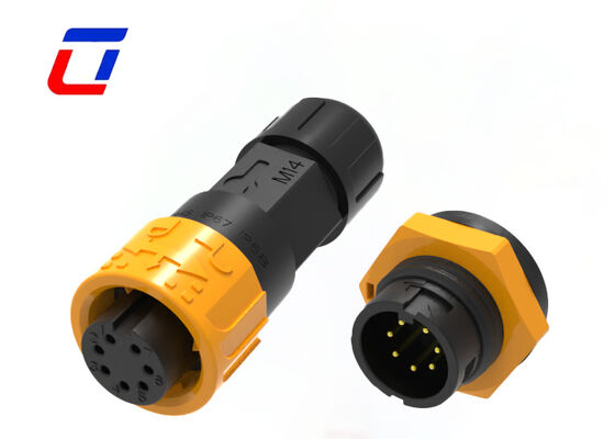 Connettore impermeabile M16 a 7 pin da 300 V, cavo maschio femmina con bloccaggio a pressione, connettori cavo/scheda