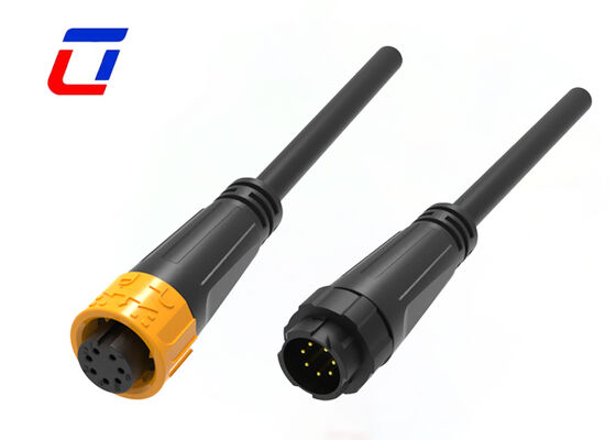 Connettore impermeabile M16 a 7 pin da 300 V, cavo maschio femmina con bloccaggio a pressione, connettori cavo/scheda