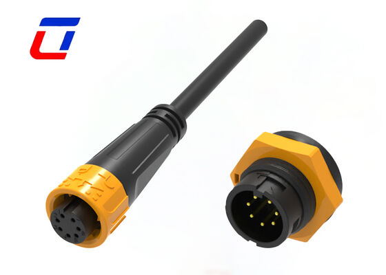 Connettore impermeabile M16 a 7 pin da 300 V, cavo maschio femmina con bloccaggio a pressione, connettori cavo/scheda