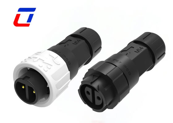 Connettore di alimentazione circolare a filo circolare con blocco push ODM a 2 pin IP67 M16 10A 2 pin