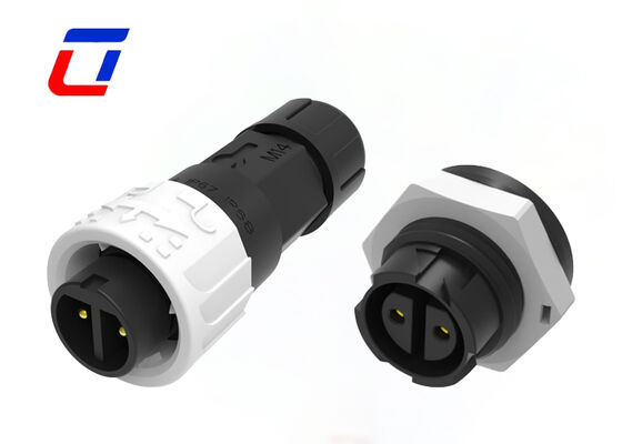 Connettore di alimentazione circolare a filo circolare con blocco push ODM a 2 pin IP67 M16 10A 2 pin
