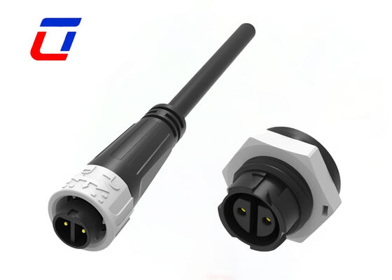 Connettore di alimentazione circolare a filo circolare con blocco push ODM a 2 pin IP67 M16 10A 2 pin