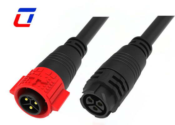 Connettori solari M19 ad alta corrente DC 20A IP67 Connettore a bloccaggio rapido a 3 pin