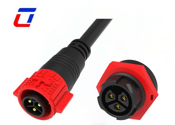 Connettori solari M19 ad alta corrente DC 20A IP67 Connettore a bloccaggio rapido a 3 pin